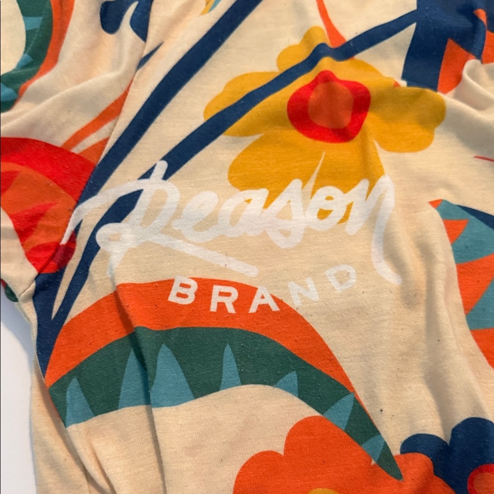 Reason Men's Floral Short Sleeve Tee - Red, Blue, Orange - Picture 3 of 4